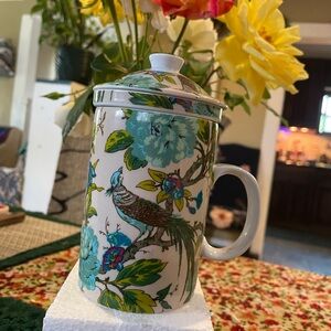 Cost Plus World Market Ceramic Mug with Lid